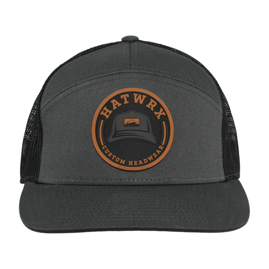 Richardson 7 Panel PVC Patch Hat - Custom Headwear | Leather, PVC, woven & embroidered patch hats online - HATWRX